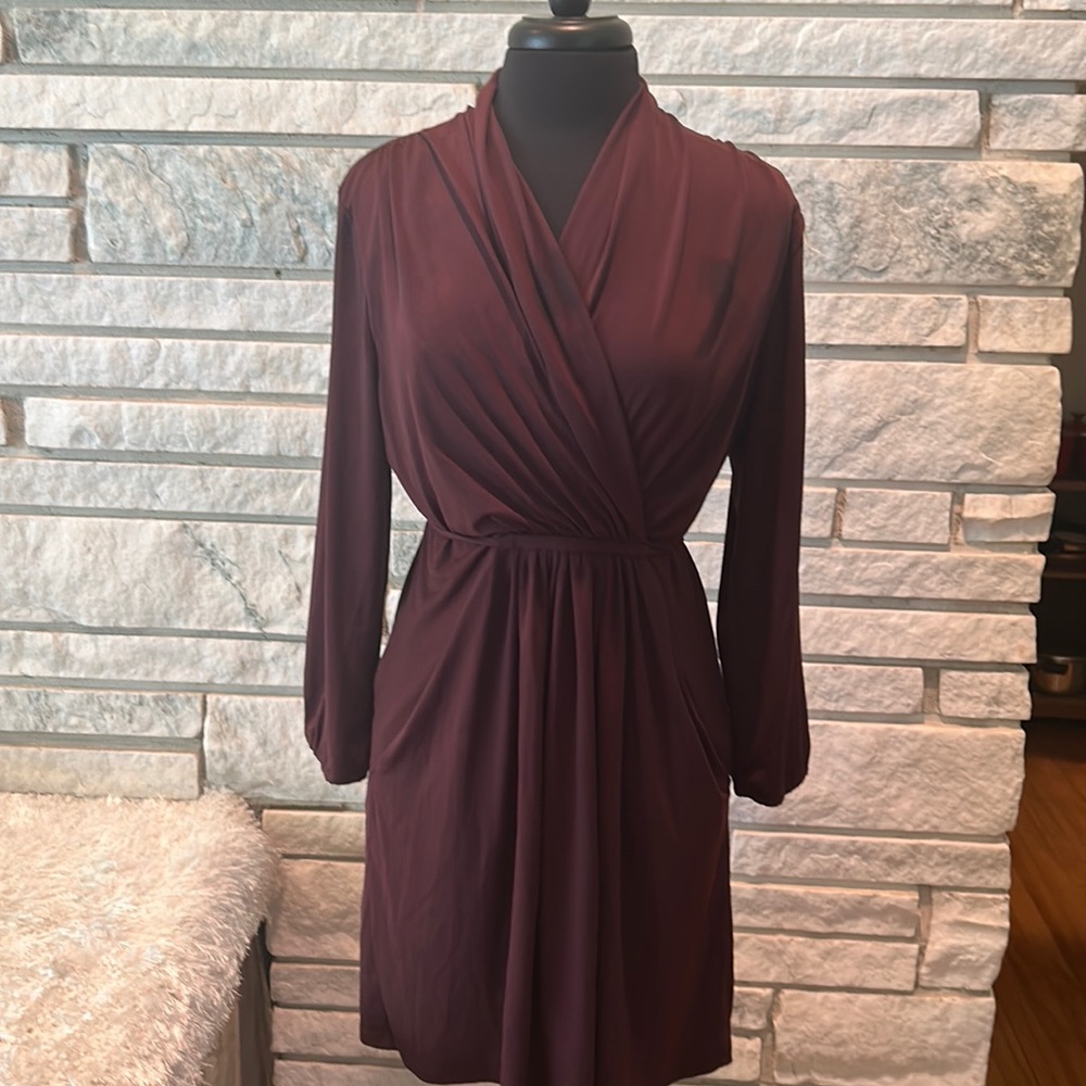 Bar lll purple V cut dress